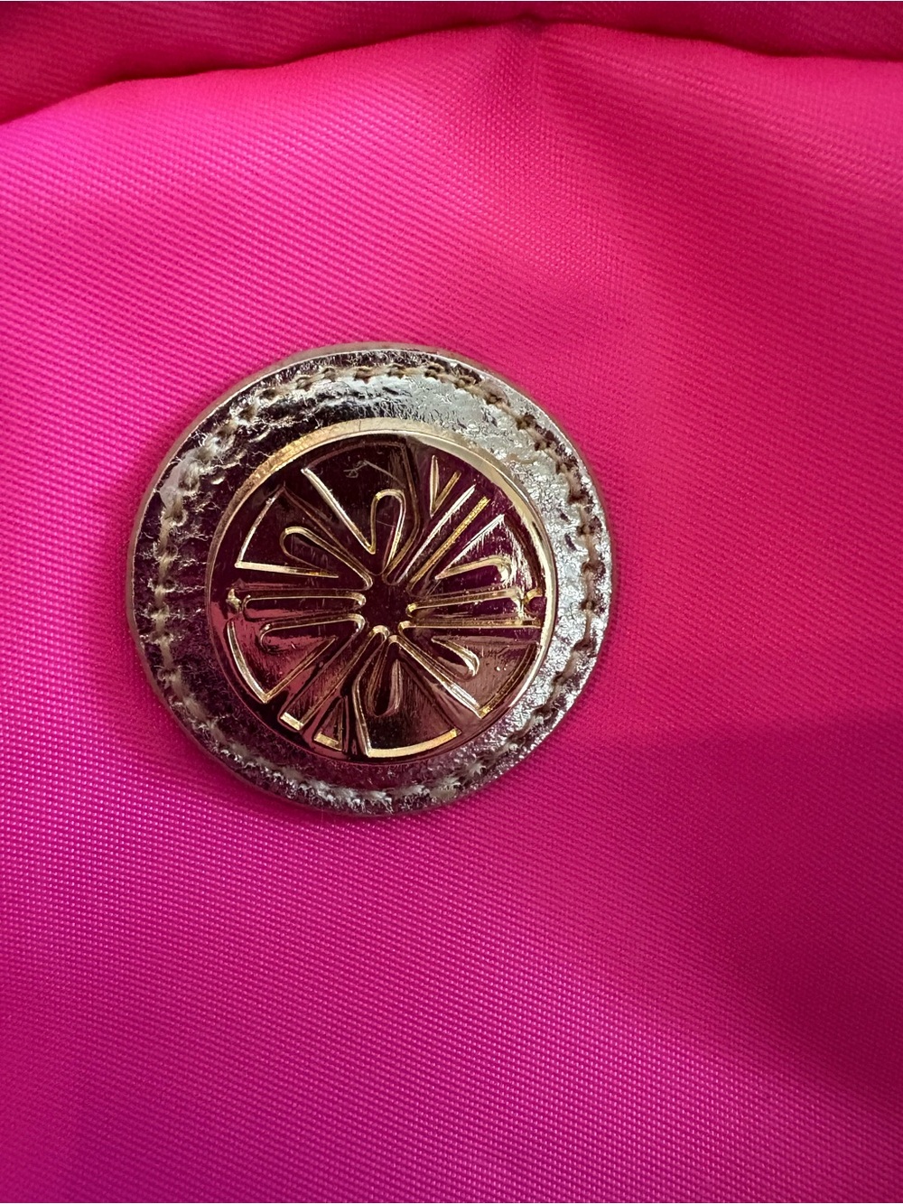 Lilly Pulitzer Hot Pink Crossbody with Gold Medallion - Picture 2 of 6